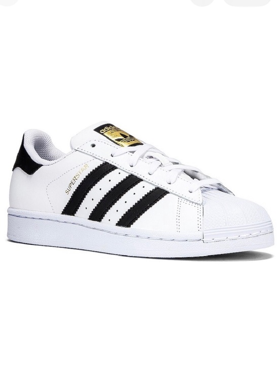adidas Shoes - adidas women Superstar foundation Sneakers - White & Black with Gold Logo